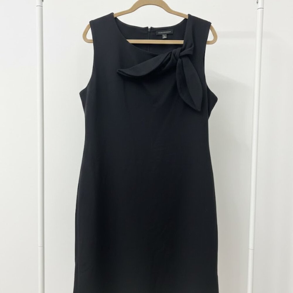 Banana Republic Navy Bow-Neck Ponte Sheath Dress Size 16